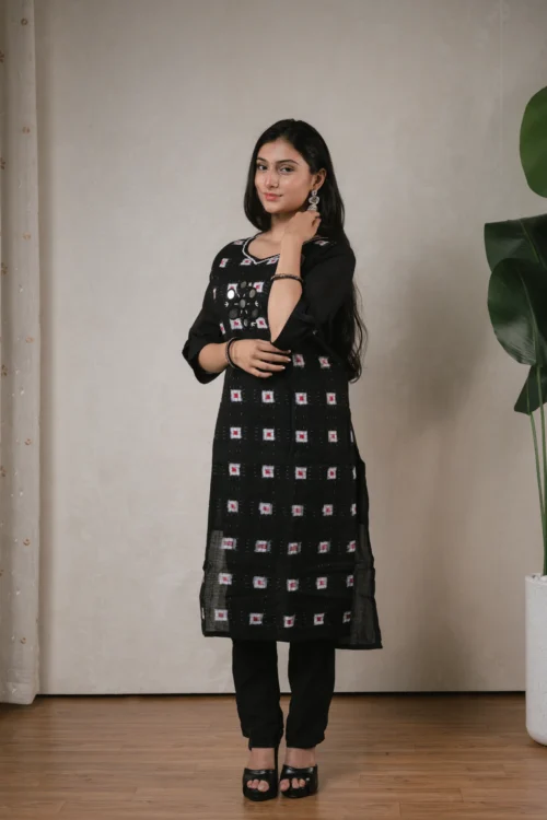 SA Midnight Mirror Sambalpuri Kurti